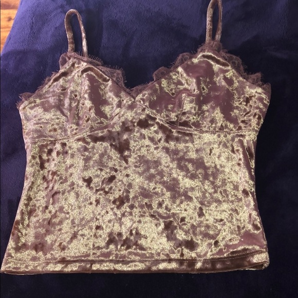 Forever 21 Tops - NWOT rosegold velvet tank